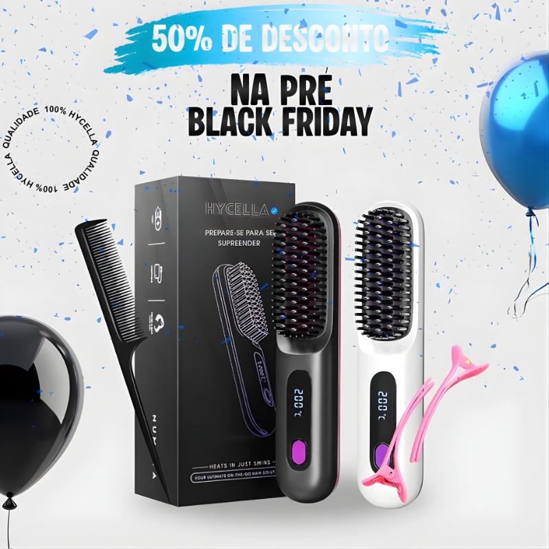 Escova Profissional PureGlam - ( PRÉ BLACK FRIDAY) + Brindes
