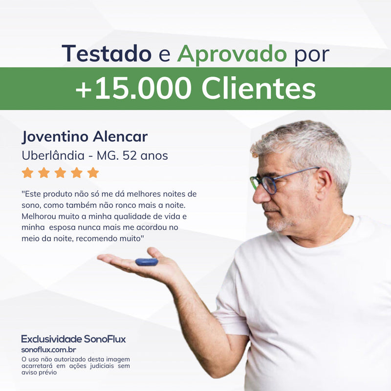 (COMPRE 1 LEVE 2) Dispositivo Eletrônico Mini-CPAP Anti-Roncos SonoFlux®