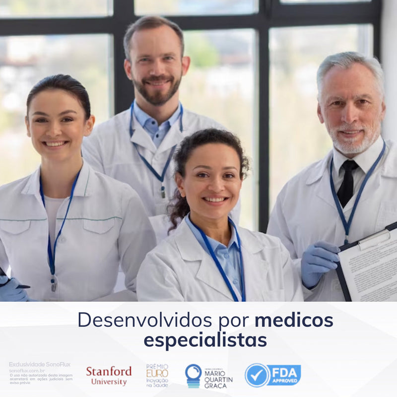 (COMPRE 1 LEVE 2) Dispositivo Eletrônico Mini-CPAP Anti-Roncos SonoFlux®